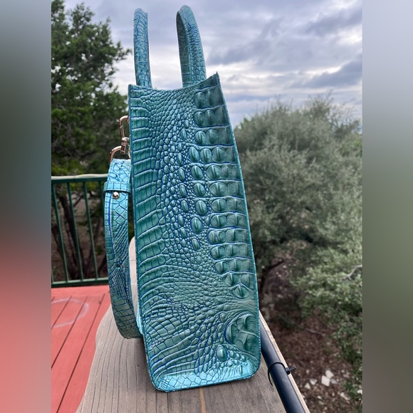 NWT Brahmin Monique Seafoam Ombre Melbourne Tote - Picture 6 of 9